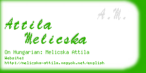 attila melicska business card